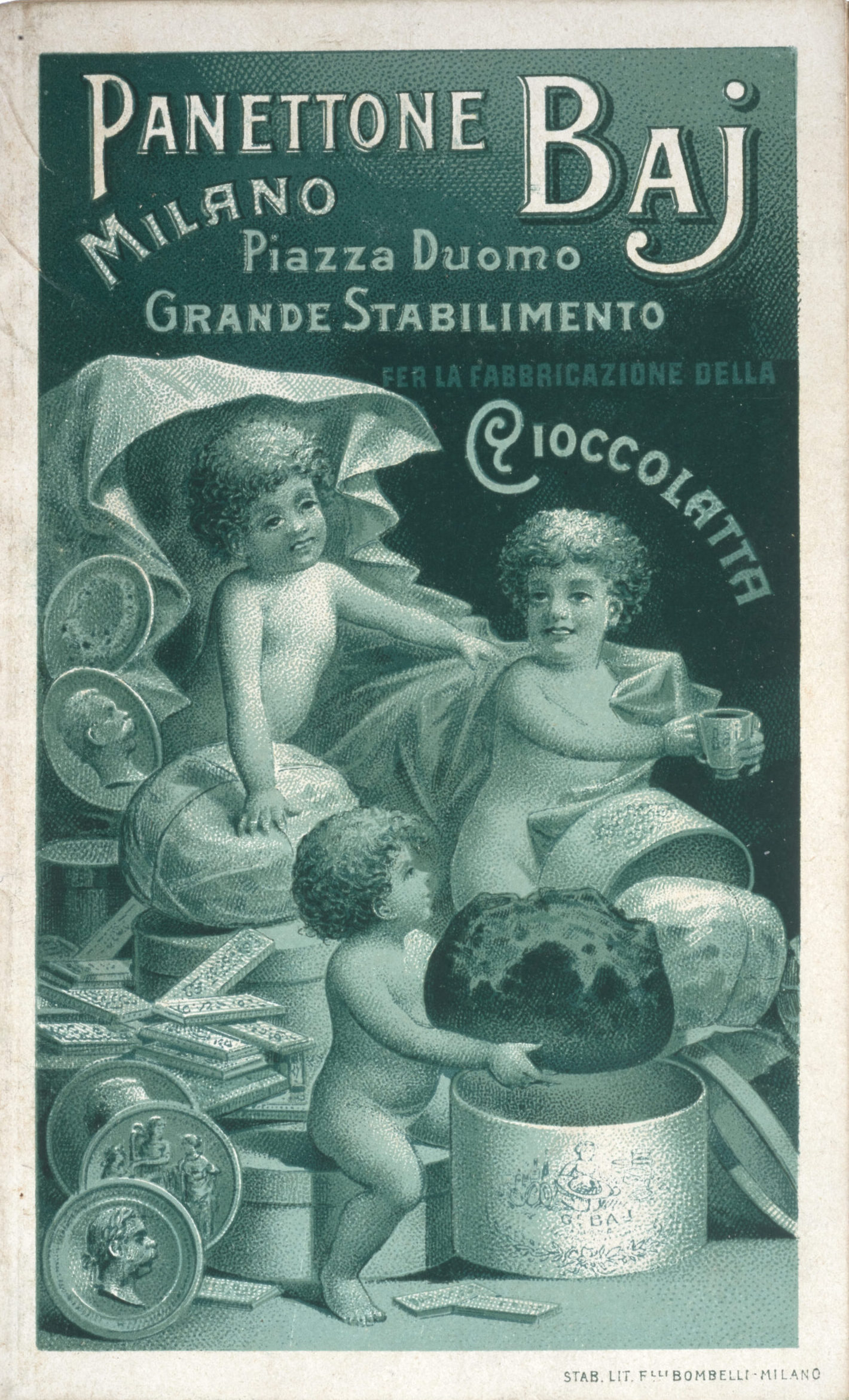 Copertina catalogo prodotti Confetteria Baj - Panettone Baj - Milano Piazza del Duomo